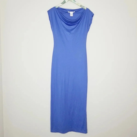 Diane Von Furstenberg Silk Blend Blue Blue Maxi Dress 4 - Picture 1 of 4